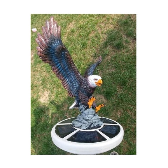 Flagpole Eagle on Approach Topper Finial Ball Hand Painted USA Real / Lifelike