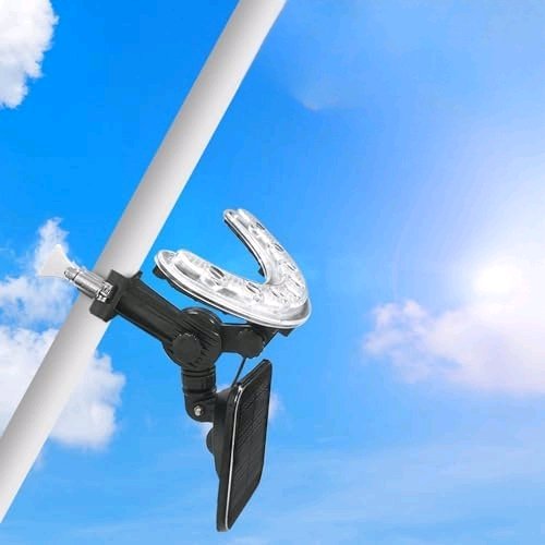 Flagpole Solar Light,2 in 1 Brightest Led Flag Light Solar Powered for 1-1.5" Flagpole - Can Be Placed in The Garden for Lighting - House Eaves Angled Small Flag Lighting (Black)$$Garden & Patio