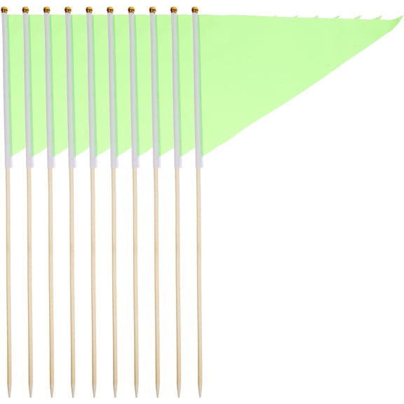 MEIBUTYUP Green Polyester Garden Marking Flags, Weather Resistant, Outdoor Decorative Flags for Landscaping