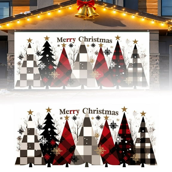 Flags Banners & Accessories Joyful Garage Door Eye Catching Merry Sign for Family Gatherings