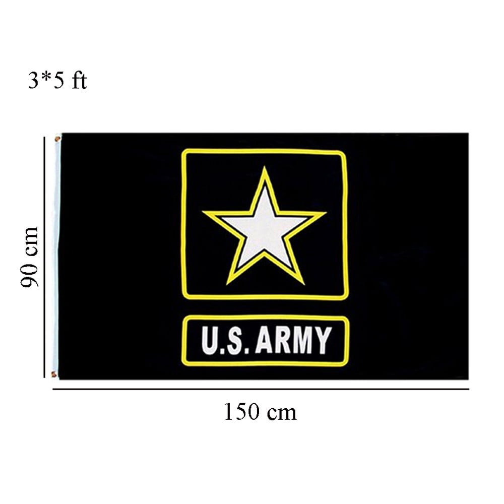 Flags Black US Army Gold Star Active Duty Veteran Vet One Army Strong