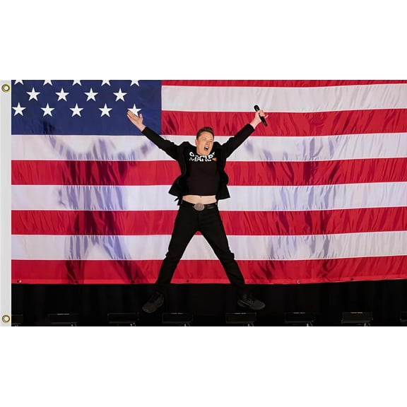 Flags,Elon M-usk Flag, 5X8FT, M-usk Flag, Double Stitched with Brass Grommets, For Room Teen Cool Tapestry For Dorm Wall Decor For Porch, Indoor Outdoor Flags, Gifts (5x8)