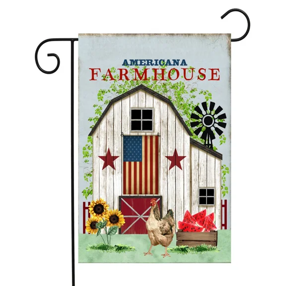 Flags Galore Americana Farmhouse Garden Flag W