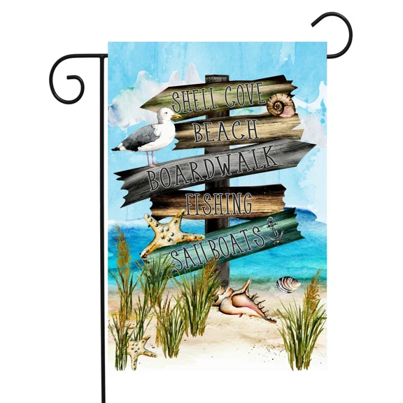Flags Galore Beach Signs Garden Flag W