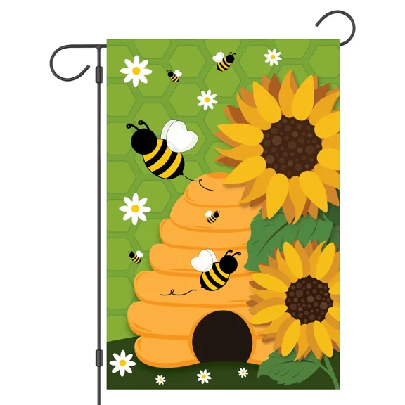 Flags Galore Bees And Sunflowers Garden Flag W