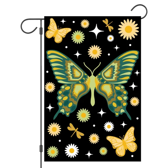 Flags Galore Butterflies, Flowers, And Stars Garden Flag W