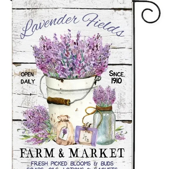 Flags Galore Lavender Fiels Farm And Market Garden Flag W