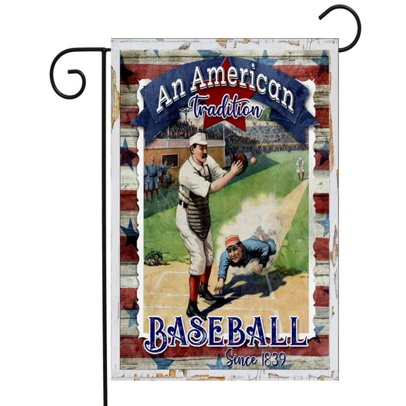 Flags Galore Old Baseball Card Garden Flag W