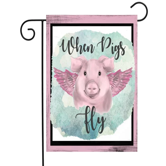 Flags Galore Pigs Fly Garden Flag W