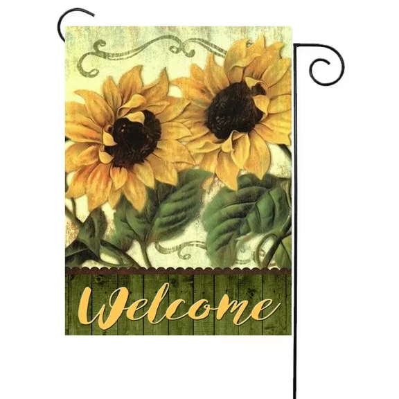 Flags Galore Welcome Sunflowers Garden Flag W