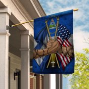 Nicaraguan Handshake American Friendship USA Nicaragua Part House Flag, Double-Sided Outdoor Yard Decor 29.5 x 39.5 Inch