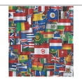 thumbnail image 1 of Flags Of All Countries Of The World-1 Shower Curtain Ornament Bathroom Curtains with Fabric Bathroom Decor, 1 of 6