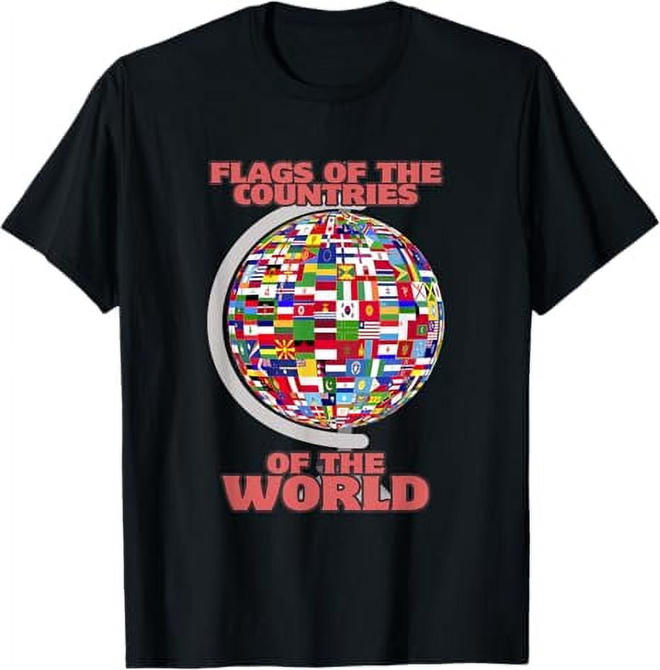 Flags Of The Countries Of The World International Globe T-Shirt ...