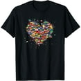 thumbnail image 1 of Flags Of The Countries Of The World International Heart T-Shirt mens t shirt，black，women，funny，misfits，men，journey，t-shirt, 1 of 4