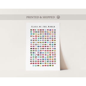 Flags Of The World Wall Art Print, Unframed Paper Poster 8x10in