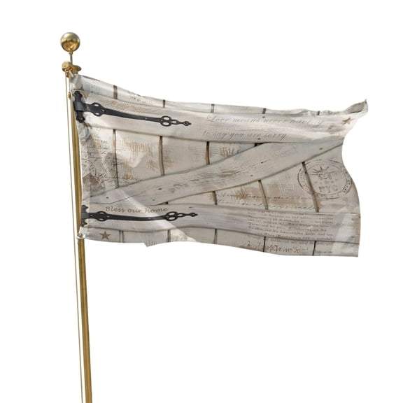 Flags for Outside 2x3 ft Barn Gate Outdoor Flags Double Sided Grommets House Banner Farmhouse Wood Grain Walls Door Patio Yard Flag for Outdoor Flying Party Porch Garden Decorations Indoor