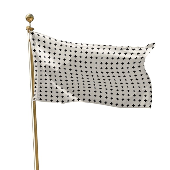 Flags for Outside 2x3 ft Beige Small Crosses Icons Outdoor Flags Double Sided Grommets House Banner Dotted Matrix Grid Patio Yard Flag for Outdoor Party Porch Garden Decorations Indoor