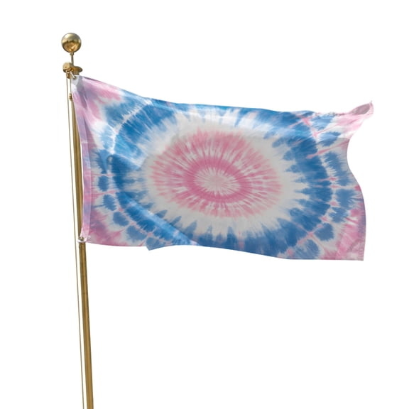Flags for Outside 2x3 ft Blue Pink Tie Dye Outdoor Flags Double Sided Grommets House Banner Bohemian Tribal Style Patio Yard Flag for Outdoor Flying Party Porch Garden Decorations Indoor