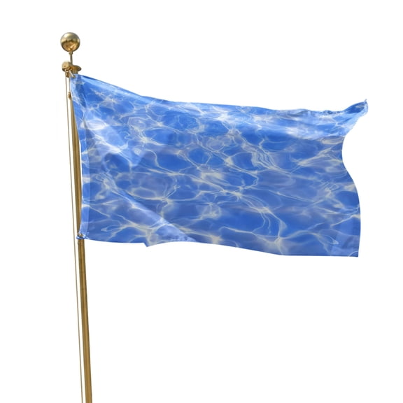 Flags for Outside 2x3 ft Blue Ripples Outdoor Flags Double Sided Grommets House Banner Coastal Waves Swimming Pool Patio Yard Flag for Outdoor Flying Party Porch Garden Decorations Indoor
