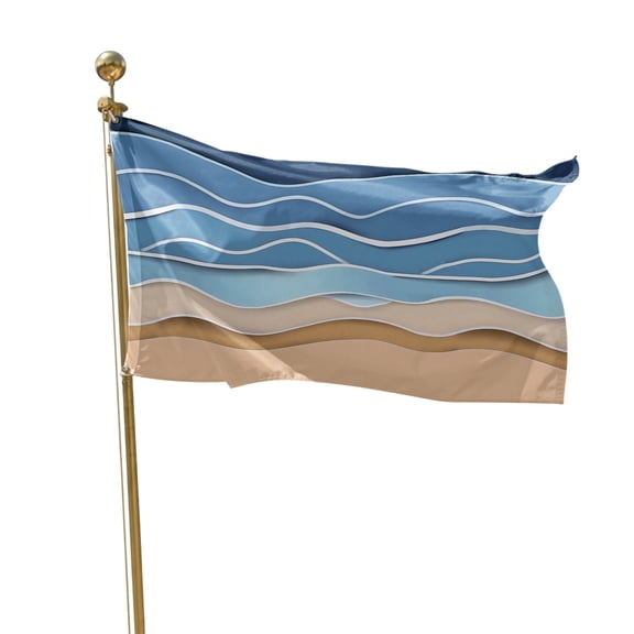 Flags for Outside 2x3 ft Blue Waves Outdoor Flags Double Sided Grommets House Banner Abstract Water Lines Patio Yard Flag for Outdoor Flying Party Porch Garden Decorations Indoor