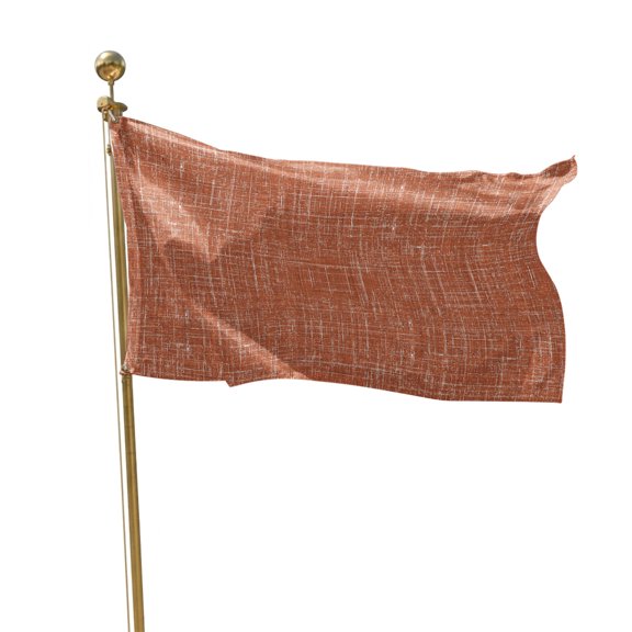 Flags for Outside 2x3 ft Burnt Orange Linen Fabric Outdoor Flags Double Sided Grommets House Banner Pure Solid Color Patio Yard Flag for Outdoor Flying Party Porch Garden Decorations Indoor