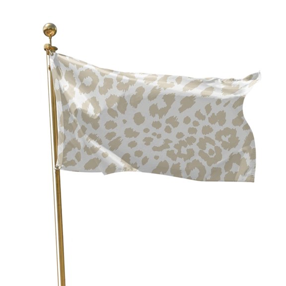 Flags for Outside 2x3 ft Cream Leopard Print Outdoor Flags Double Sided Grommets House Banner Animal Fur Skin Patio Yard Flag for Outdoor Flying Party Porch Garden Decorations Indoor