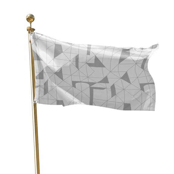 Flags for Outside 2x3 ft Gray Floating Broken Pieces Outdoor Flags Double Sided Grommets House Banner Geometric Check Lines Patio Yard Flag for Outdoor Party Porch Garden Decorations Indoor