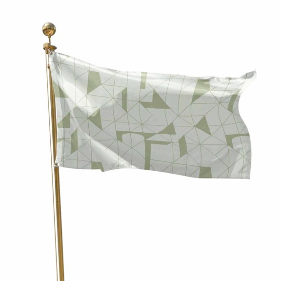 Flags for Outside 2x3 ft Green Floating Broken Pieces Outdoor Flags Double Sided Grommets House Banner Geometric Check Lines Patio Yard Flag for Outdoor Party Porch Garden Decorations Indoor