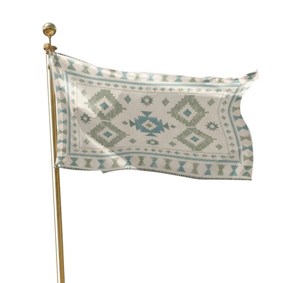 Flags for Outside 2x3 ft Green Southwestern Aztec Arrows Outdoor Flags Double Sided Grommets House Banner Bohemian Tribal Patio Yard Flag for Outdoor Party Porch Garden Decorations Indoor