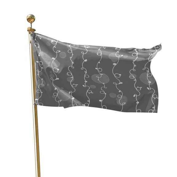Flags for Outside 2x3 ft Grey Abstract Lines Outdoor Flags Double Sided Grommets House Banner Twist Modern Starry Lights Patio Yard Flag for Outdoor Flying Party Porch Garden Decorations