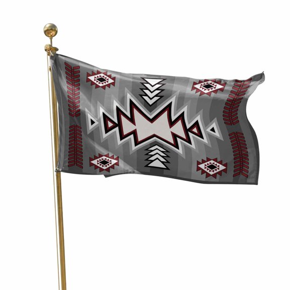 Flags for Outside 2x3 ft Grey Boho Outdoor Flags Double Sided Grommets House Banner Bohemian Southwest Tribe Art Patio Yard Flag for Outdoor Flying Party Porch Garden Decorations Indoor