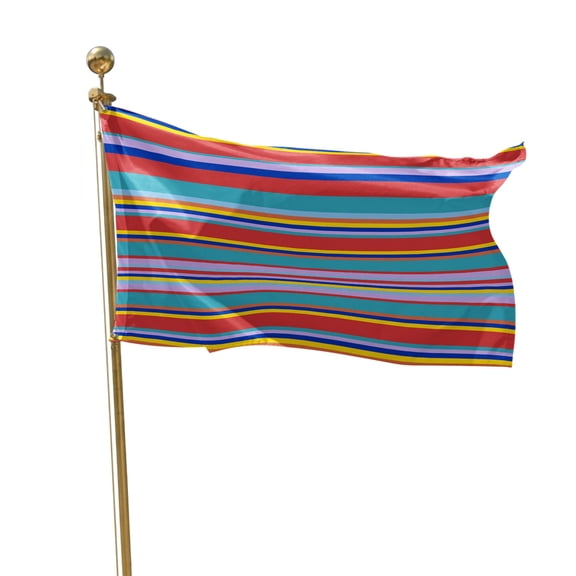 Flags for Outside 2x3 ft Mexican Serape Colorful Stripes Outdoor Flags Double Sided Grommets House Banner Boho Style Striped Patio Yard Flag for Outdoor Flying Party Porch Garden Decorations