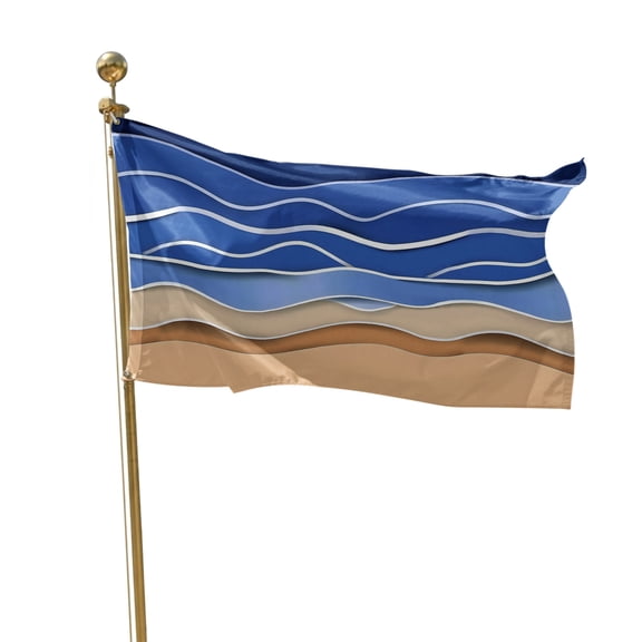Flags for Outside 2x3 ft Navy Blue Waves Outdoor Flags Double Sided Grommets House Banner Abstract Water Lines Patio Yard Flag for Outdoor Flying Party Porch Garden Decorations Indoor