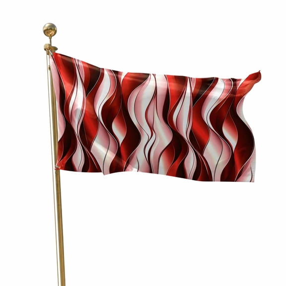 Flags for Outside 2x3 ft Red Stripe Lines Outdoor Flags Double Sided Grommets House Banner Abstract Twist Striped Patio Yard Flag for Outdoor Flying Party Porch Garden Decorations Indoor