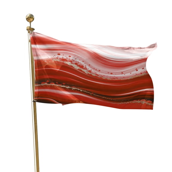 Flags for Outside 2x3 ft Red Waves Outdoor Flags Double Sided Grommets House Banner Ombre Abstract Fluid Art Patio Yard Flag for Outdoor Flying Party Porch Garden Decorations Indoor