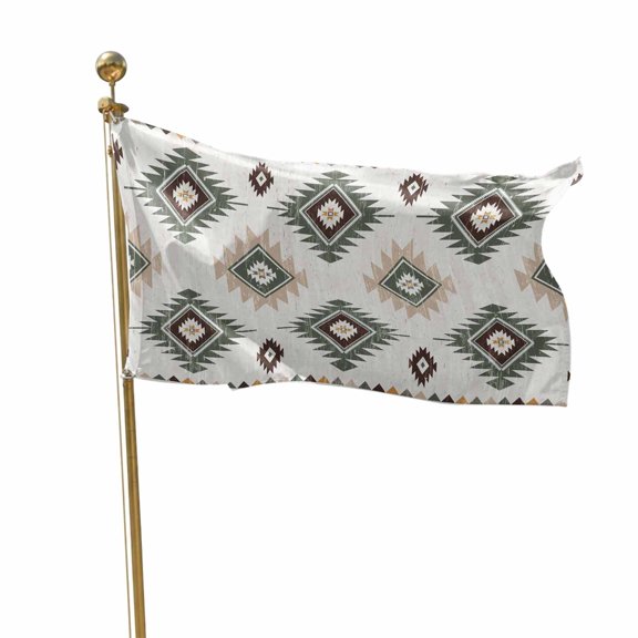 Flags for Outside 2x3 ft Sage Green Boho Aztec Outdoor Flags Double Sided Grommets House Banner Southwest Tribal Style Patio Yard Flag for Outdoor Flying Party Porch Garden Decorations Indoor