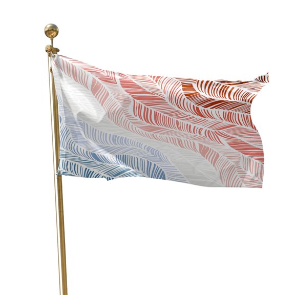 Flags for Outside 2x3 ft Summer Beach Outdoor Flags Double Sided Grommets House Banner Ombre Red Abstract Leaf Lines Patio Yard Flag for Outdoor Flying Party Porch Garden Decorations Indoor