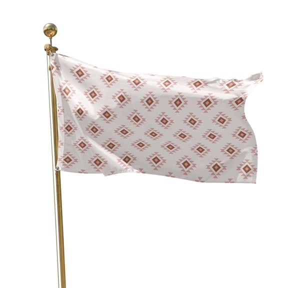 Flags for Outside 2x3 ft Western Aztec Tribal Outdoor Flags Double Sided Grommets House Banner Pink Geometric Boho Patio Yard Flag for Outdoor Flying Party Porch Garden Decorations Indoor