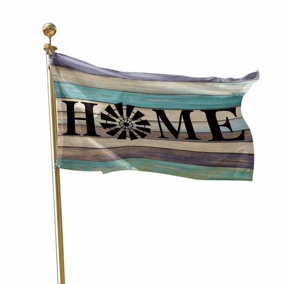 Flags for Outside 2x3 ft Windmill Home Outdoor Flags Double Sided Grommets House Banner Farmhouse Wood Grain Patio Yard Flag for Outdoor Flying Party Porch Garden Decorations Indoor