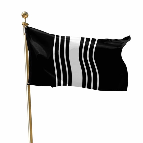 Flags for Outside 3x5 ft Black Stripes Outdoor Flags Double Sided Grommets House Banner Classic Striped Patio Yard Flag for Outdoor Flying Party Porch Garden Decorations Indoor