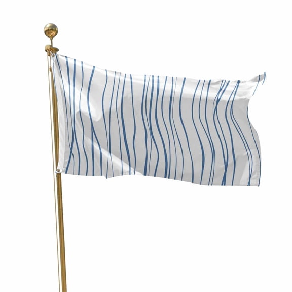 Flags for Outside 3x5 ft Blue White Lines Outdoor Flags Double Sided Grommets House Banner Abstract Art Patio Yard Flag for Outdoor Flying Party Porch Garden Decorations Indoor