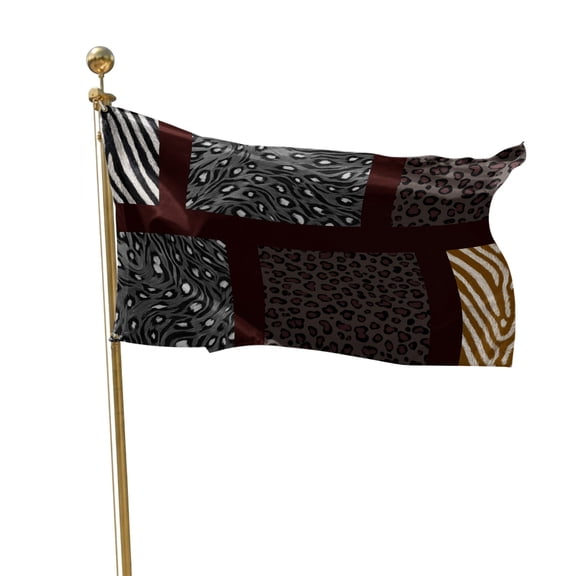 Flags for Outside 3x5 ft Leopard Zebra Print Outdoor Flags Double Sided Grommets House Banner Animal Fur Stripes Patio Yard Flag for Outdoor Flying Party Porch Garden Decorations Indoor
