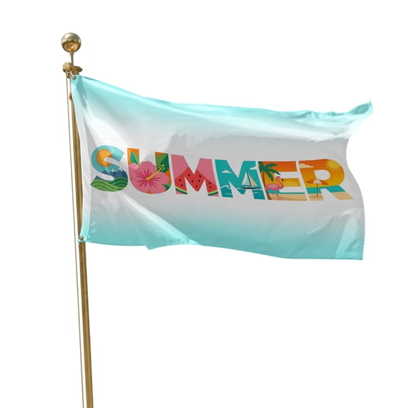 Flags for Outside 3x5 ft Summer Beach Holiday Outdoor Flags Double Sided Grommets House Banner Flamigo Sailboat Teal Patio Yard Flag for Outdoor Flying Party Porch Garden Decorations Indoor