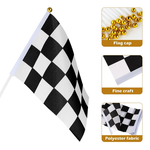 Flags Party Checkered Racing Flag Decorations Race Car Suppliesbirthday