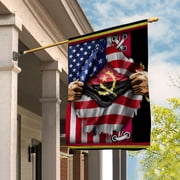 Flags Proud Angolan American Flag Ripped flag Angola strong House Flag, Double-Sided Decorative Outdoor Flag, Patriotic Polyester Yard Flag 29.5 x 39.5 in