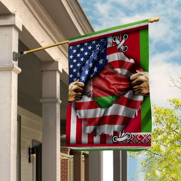Flags Proud Belarusian American Flag Ripped flag Belarus strong House Flag (29.5x39.5) Double Sided-USA Flags Premium Polyester-Decorative Indoor Outdoor Flag