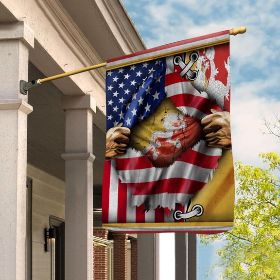 Flags Proud Bhutanese American Flag Ripped flag Bhutan strong House Flag (29.5x39.5) Double Sided-USA Flags Premium Polyester-Decorative Indoor Outdoor Flag