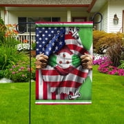 Proud Burundi American Ripped Flag Heritage Burundian Garden Flag, Double-Sided Outdoor Yard Decor 11.5 x 17.5 Inch