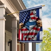 Proud Finland American Ripped Flag Heritage Finnish House Flag, Double-Sided Outdoor Yard Decor 29.5 x 39.5 Inch