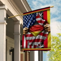 Flags Proud German American Flag Ripped flag Germany strong Garden Flag (11.5x17.5) Double Sided-USA Flags Premium Polyester-Decorative Indoor Outdoor Flag